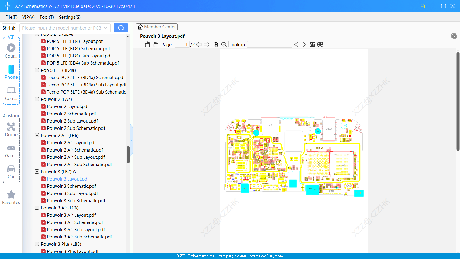 Tecno Pouvoir 3 Layout